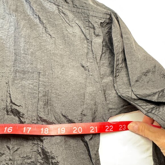 NWOT Athleta Lunar Shine Button Down Shirt in Black - Picture 7 of 11